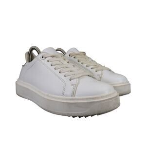 Steve Madden Shoes Womens 7 Sneakers Fashion Platform Charlie White Lace Up Low